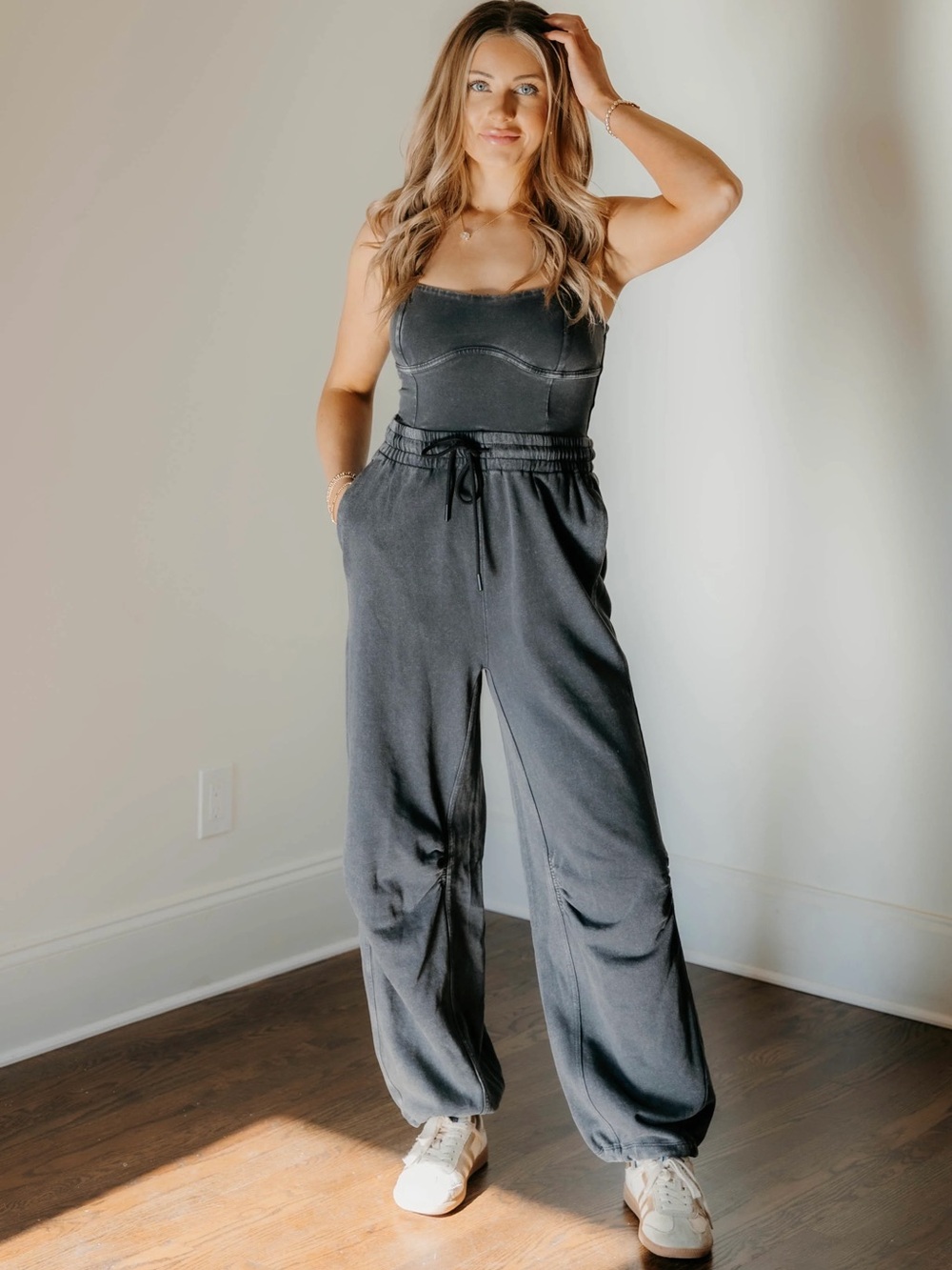 Free People Movement Inbound Stretch Cotton Jumpsuit Size S - Picture 7 of 14